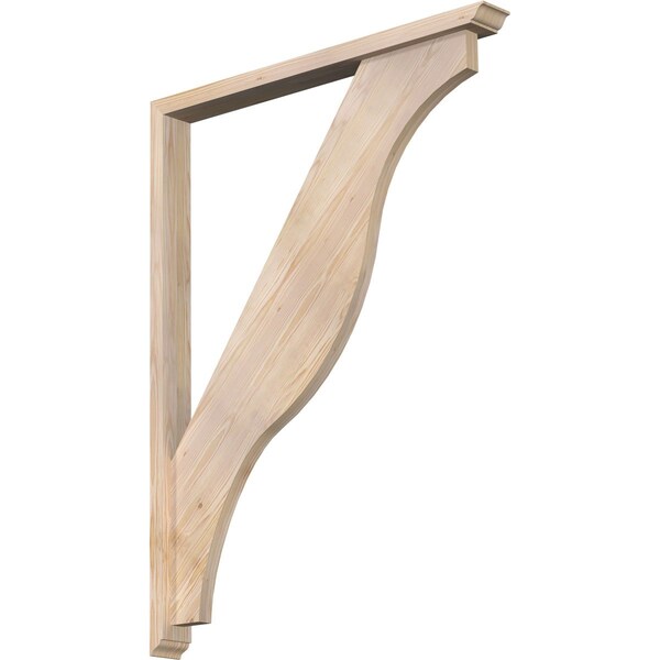 Ekena Millwork Funston Traditional Smooth Bracket w/ Offset Brace, Douglas Fir, 3 1/2"W x 36"D x 48"H BKT0402X36X48FST01SDF - main